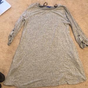 Apt 9 Grey Fleece Dress with Pockets (Size XL)